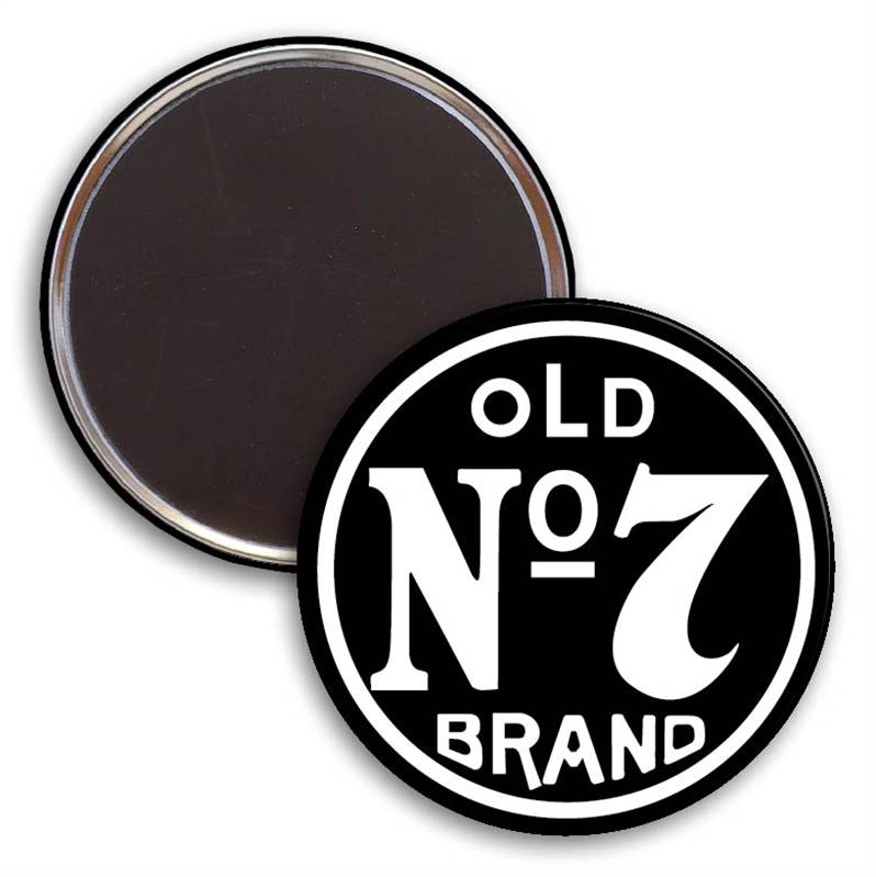 Old No 7 Brand Button Magnet